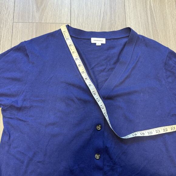 Summersalt Women’s Size XL Blue The Perfect Lightweight Cardigan Sweater - Picture 8 of 13
